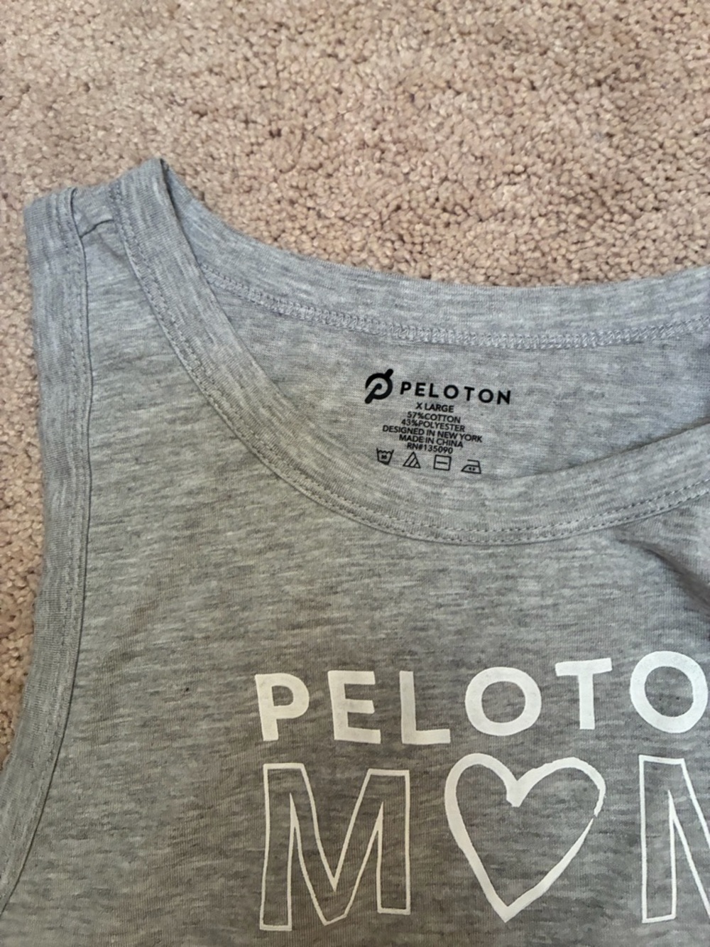 NWT Peloton Mom gray tank top size XL - Picture 2 of 4